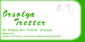 orsolya tretter business card